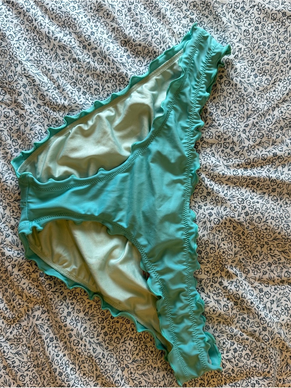 Victoria's Secret Teal Ruffle Bikini Bottoms